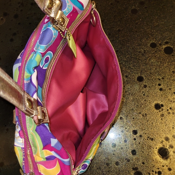 Coach Poppy Pop C Glam 15293 Pocket Tote Shoulder Bag RARE Limited Edition - Picture 11 of 16